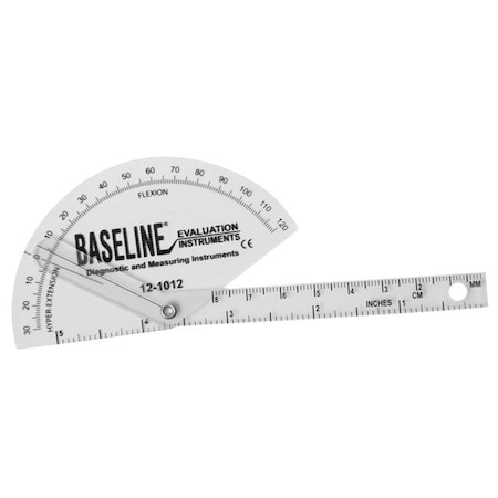 Fabrication Enterprises Fabrication Enterprises 12-1012 Baseline Plastic Goniometer - Finger - Flexion to Hyper-Extension 12-1012